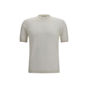 Brooksfield White Linen Shortsleeve Men's Shirt